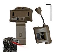 Yuemeuy Luce per binari guida ARC, Luce per binari ARC - Lampada da lavoro a LED IR rossa/verde/bianca | di segnalazione di sopravvivenza IR con di montaggio, per elmetti protettivi per la