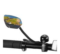 Yuemeuy Specchietto per Manubrio Bici,Specchietto 2 in 1 per Manubrio Bicicletta - Accessorio Ciclismo Regolabile 360 Gradi Con Campana Visuale Sicura Per Percorsi Montani