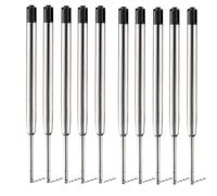 YUEMING 20 Pezzi Ricariche di Penna a Sfera Sostituibile Metallo per Penne Stilo di Cristallo di Diamante Ricarica Liscio Scrittura Penna a Sfera Punto Ricariche Penna (Nero-9.8 cm)