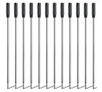YUEMING 20 Pièces Recharges de Stylo à Bille Remplaçables, Recharges Métal Écriture Lisse 4,5 Pouces (11,6 Cm) et 1 mm Pointe Moyenne pour l'école, le bureau (Nero-11.6 cm)