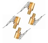 YUEMING 4 Pezzi Connettore Valvola Mandrini Pneumatica Universale, 8mm Air Chuck Pneumatico Pompa da Auto Ugello Filettato a Clip per Gonfiatori Pompa d'Aria Compressore Macchina
