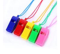 YUEMING 5Pcs Fischietti, Fischietto in Plastica con Cordino, Calcio Fischietto per Interni Sportivi all'aperto, Borse Feste, Eventi Sportivi, Allenamento di Calcio Sportivo e Altro (Colore Casuale)