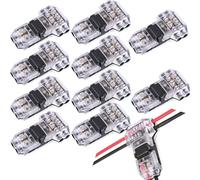 YUEMING 8 Pezzi Connettori Filo, Connettori Bassa Tensione Filo T Rubinetto Cavo Elettrico20/22 AWG Alette Elettriche con Connessione di Cablaggio Senza Saldatura 2 Pin per Illuminazione LED
