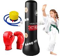 YUEMING Sacco da boxe gonfiabile per bambini, sacco da boxe interattivo per bambini, con guantoni da boxe, 157 cm più grande, stabile, gonfiabile, set per praticare karate, taekwondo