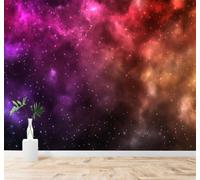 YueMingDi 3D Carta da Parati Bello Viola Universo Cielo Stellato Via Lattea | Murales Creativi e Moderni Per la Casa Studio Soggiorno Camera da Letto Divano Sfondi Decorazioni Murali di Lusso-300cm×210cm