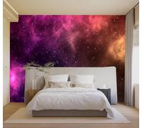 YueMingDi 3D Carta da Parati Bello Viola Via Lattea Universo Cielo Stellato | Murales Creativi e Moderni Per la Casa Studio Soggiorno Camera da Letto Divano Sfondi Decorazioni Murali di Lusso-400cm×280cm