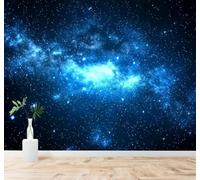 YueMingDi 3D Carta da Parati Blu Cielo Stellato Universo Via Lattea Poster | Murales Creativi e Moderni Per la Casa Studio Soggiorno Camera da Letto Divano Sfondi Decorazioni Murali di Lusso-250cm×170cm