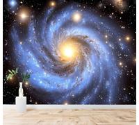 YueMingDi 3D Carta da Parati Blu Spirale Via Lattea Spazio Panorama | Murales Creativi e Moderni Per la Casa Studio Soggiorno Camera da Letto Divano Sfondi Decorazioni Murali di Lusso-400cm×280cm