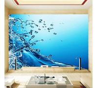 YueMingDi Gocce D'Acqua Blu Oceano Paesaggio Carta Da Parati Moderna Decorazione Camera Da Letto Soggiorno Sfondo Tv Moderno-400Cm×280Cm