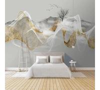 YueMingDi Linee Minimaliste Piante Paesaggio Carta Da Parati Moderna Decorazioni Per La Casa Creativo Soggiorno Camera Da Letto Tv Sfondo-400Cm×280Cm