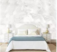 YueMingDi Piante Bianche Piuma Paesaggio Carta Da Parati Moderna Decorazione Camera Da Letto Sfondo Tv Creativo-350Cm×256Cm