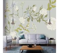 YueMingDi Verde Foglie Pianta Paesaggio Soggiorno Carta Da Parati Home Decor Studio Soggiorno Ufficio Sfondo-400Cm×280Cm