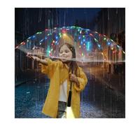 YUEMOL Ombrello Trasparente L'ombrello luminoso trasparente a LED con torcia crea un'atmosfera da sogno for te, l'ombrello luminoso è adatto for compleanni, matrimoni e feste di Natale(Colored light)