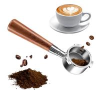 Yuemsh Filtro portafiltro espresso bottomless da 51 mm, compatibile con DedicaEC680/EC685/EC785/EC820/EC850/EC860 e ECF01. Tutte le costruzioni in acciaio con manico in legno