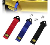 Yuemuop 3 Pezzi Corda per Rimorchio in Nylon per Auto da Corsaa, Racing Cinghia di Traino, Gancio Universale di Emergenza per Auto Anteriore e Posteriore (Rosso Blu Nero)