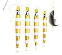 Yuemxixi Artificiali da - 4 Pezzi Esche Luminose al Buio con Amo,Esche da per Acque Dolci | per Pesce Gatto Acque Salate Dolci Barca Crappie Walleye Uomini Adolescenti