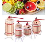YUENFONG 12L Pressa per Frutta Torchio Pressa Spremifrutta in Acciaio incl. Rete di pressatura, pressa per Vino con manovella, per Sidro, succhi di Frutta