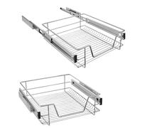 YUENFONG 2 cassetti telescopici da cucina, per armadi da 50 cm (larghezza effettiva 47 cm)