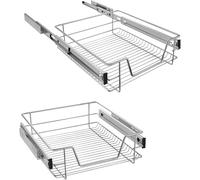 YUENFONG 2 cassetti telescopici da cucina, per armadi da 50 cm (larghezza effettiva 47 cm)