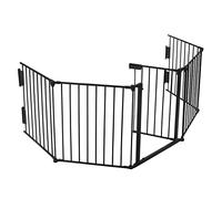 YUENFONG Cancelletto di Protezione, Cancelletto di Sicurezza Barriera per Bambini per Protettiva, Camino, Cani, Animali, Stufa,Pieghevole Grata Stufa Frieplace Guard in Metallo (Nero, 75 x 60cm)-5pz