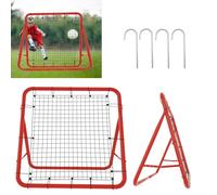 YUENFONG Rete Per Allenamento Calcio, Rete Elastica da Calcio con Rimbalzo 100 x 100 x 65 cm Regolabile, per il calcio, diversi movimenti della palla (rosso e nero)