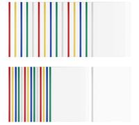 YUENPUN 30 copertine trasparenti per documenti con barra scorrevole, in plastica, formato A4, trasparenti, per casa, scuola, ufficio, 30,5 x 21,3 cm