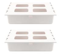 YUENPUN Confezione da 2 cassetti autoadesivi da mettere sotto la scrivania, con grande capacità, colore bianco, sotto la scrivania, per ufficio, casa, scuola