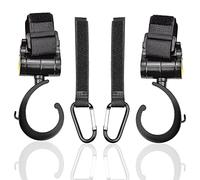 YUENX 4 Pezzi Gancio per Passeggino Universale Ganci Passeggino Rotanti Ganci Passeggino Porta Borse per Carrozzina, Bici Auto, Carrello