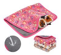 YUEPET Coperte impermeabili per porcellini d'India, lavabili, confezione da 3 fodere in pile per piccoli animali domestici, morbide, per dormire, criceti, porcellini d'India, conigli, cincillà, ricci,