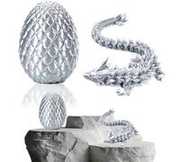 Yueser Uovo di Drago Stampato in 3D, Drago Articolato Stampato in 3D Drago di Cristallo Articolato Flessibili Giocattolo Fidget Del Drago Completamente Mobile Decorazione per la Casa e l'Ufficio