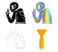 YUESIKJ 3 adesivi per moto Bikers, Respect for Cyclists, adesivi riflettenti, per auto riflettenti, per auto