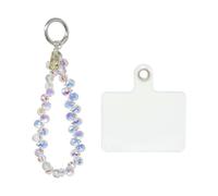 yueton 1 cinturino da polso per telefono con strass luccicanti e perline scintillanti, cordino per cellulare, elegante braccialetto da polso per le donne