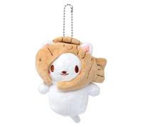 yueton 1Pack Carino Peluche Portachiavi Taiyaki Cat Catena Chiave Creativo Cotone Gatto Ciondolo Staccabile Ciondolo Zaino Pendente