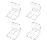 yueton 4 palette vuote per rossetti, in acrilico trasparente, contenitore per cosmetici fai da te, Trasparente