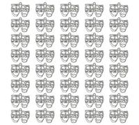 yueton Ciondoli retrò in lega commedia tragedia maschera felice triste teatro dramma Mardi Gras Halloween ciondoli per la creazione di gioielli e artigianato fai da te