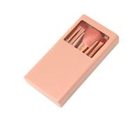 yueton Set di 1 pennelli da trucco da viaggio arancione-rosa mini kit completo di pennelli cosmetici portatile set di pennelli da trucco con specchio per donne e ragazze