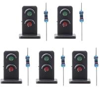 YUETTYY Treno modello luci di segnalazione, 5 Pz 1:87 OO HO Gauge 20mm LED semafori Verde/Rosso Segnali 2 luci Illuminazione & Ingegneria del Segnale