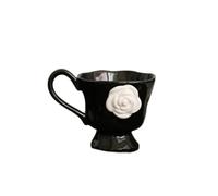 YUEVXN Tazza in ceramica Camelia, tazza da caffè da ufficio retrò | Adatto for caffè, latte e bevande for la colazione