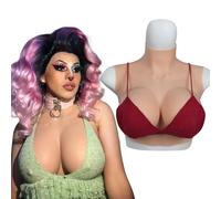 Yuewen Forme di seno in silicone B-Z Cup Touch Soft Pettorale in silicone per Cosplay Crossdresser Transgender (Bianco Avorio, H)