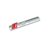 YUEXIANGJING Auto Stemmi Decorazioni per Audi RS Edition, Emblemi di Automobili Baule Badge Logo Cofano Emblema Distintivo Accessorio Adesivo Decalcomanie Styling Carrozzeria Parti, Matte Silver