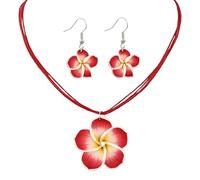 YUEXNKO Orecchini e Collana Floreale Set Gioielli per Donna, Ciondolo Fiore per Festa D'estate