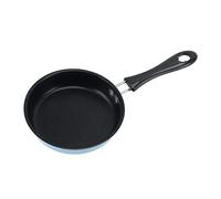 YUEYASHUX in acciaio inossidabile mini frittura padella prevenire la pentola per induzione rotonda per padella di uova piccola fritta manico lungo 12 cm ideale per la cottura per (Rosa) (Blu)