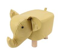 YUEYASHUX Sgabello imbottito a forma di elefante, simpatico animale, decorazione per la camera dei bambini, sala giochi, soggiorno (Giallo)