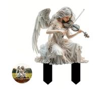 YUEYINGMG Angelo da giardino, paletti decorativi da giardino a forma di elfo, in acrilico, 2D, statua di angelo da giardino, ornamento per piante in vaso e decorazioni da giardino