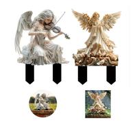 YUEYINGMG Angelo da giardino, paletti decorativi da giardino a forma di elfo, in acrilico, 2D, statua di angelo da giardino, ornamento per piante in vaso e decorazioni da giardino