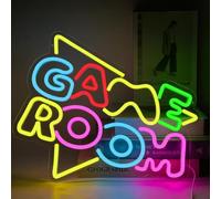YUEYYNS Game Room Insegne al Neon Luce Neon a LED Insegne luminose Gioco Alimentata Tramite USB con Interruttore Decorazione di locali, bar, e-sport, luci al neon