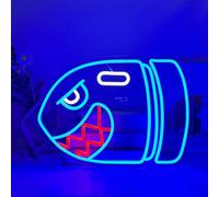 YUEYYNS Scudo al neon, a forma di squalo o bomba di squalo, per gaming e decorazione camera da letto, accessori da gioco