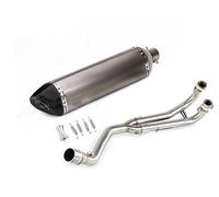 YUEYZHK Collettore di Scarico per Moto Collegare Il Tubo di Collegamento Slip On per T-Max Tmax 500 Tmax530 T-Max 500 530 2010-2018 Punta Uscita(3)