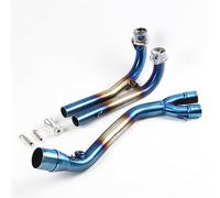 YUEYZHK Collettore di Scarico per Moto Collegare Il Tubo di Collegamento Slip On per T-Max Tmax 500 Tmax530 T-Max 500 530 2010-2018 Punta Uscita(2)