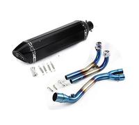 YUEYZHK Collettore di Scarico per Moto Collegare Il Tubo di Collegamento Slip On per T-Max Tmax 500 Tmax530 T-Max 500 530 2010-2018 Punta Uscita(5)